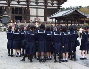 Schoolgirls at Grat Buddha Hall